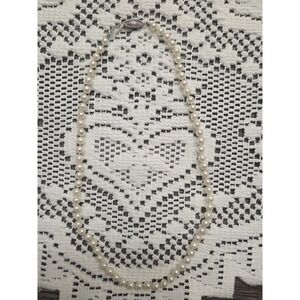 Real Pearls  Choker Necklace with 14k White Gold Clasp